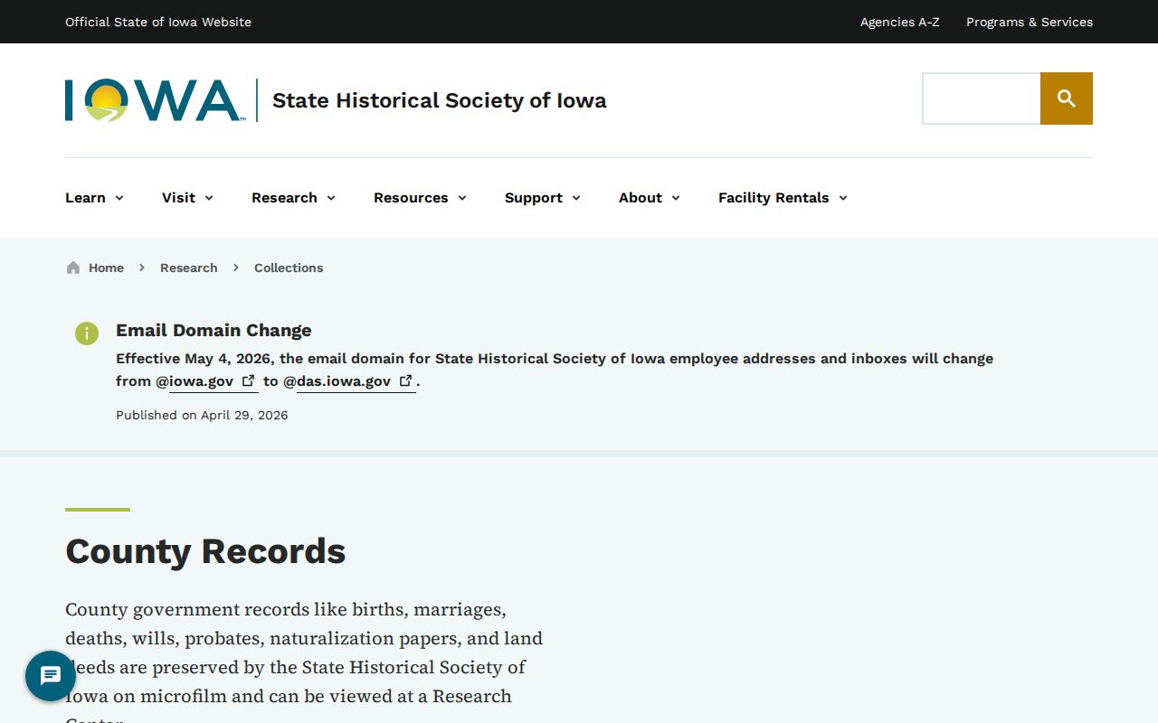 Iowa county records catalog for older Bettendorf address research